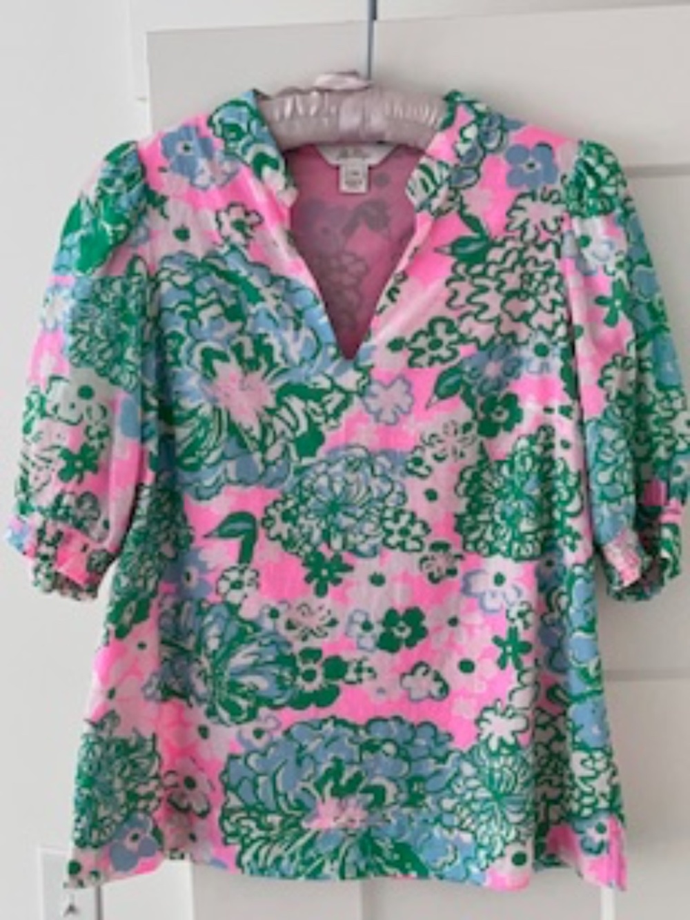 Lilly Pulitzer Lilly Mialeigh Floral Cotton LIned Blouse NWOT